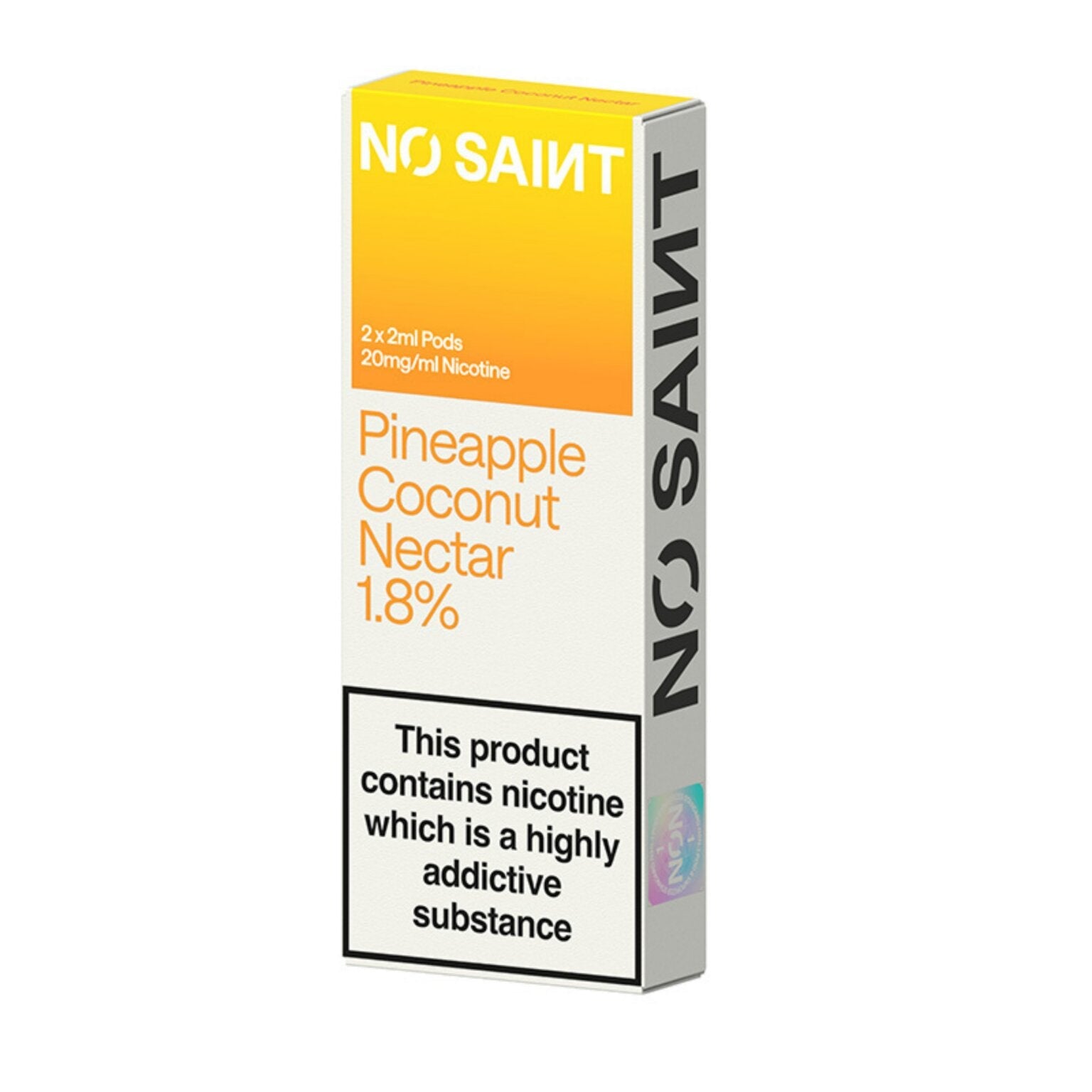Pineapple Coconut No Saints Prefilled Pods 1.8% — No Saint — Gorilla Vapes