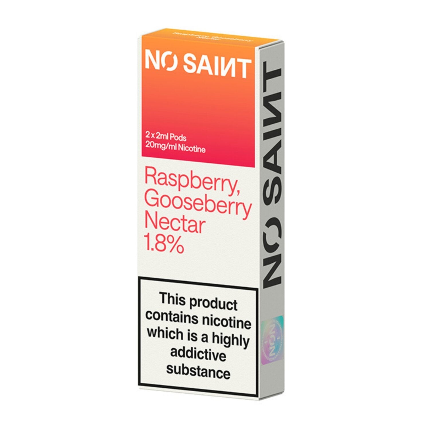 Rapberry Gooseberry No Saints Prefilled Pods 1.8% — No Saint — Gorilla Vapes
