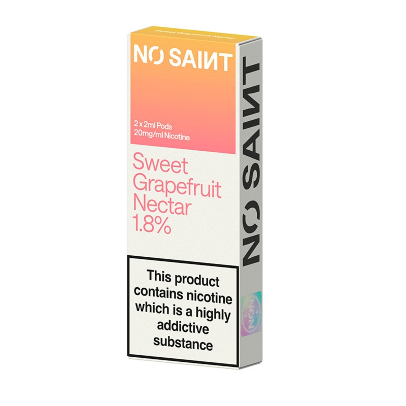 Sweet Grapefruit No Saints Prefilled Pods 1.8% — No Saint — Gorilla Vapes
