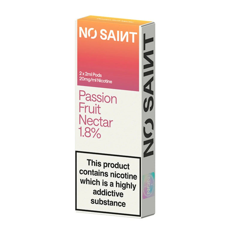 Passion Fruit No Saints Prefilled Pods 1.8% — No Saint — Gorilla Vapes