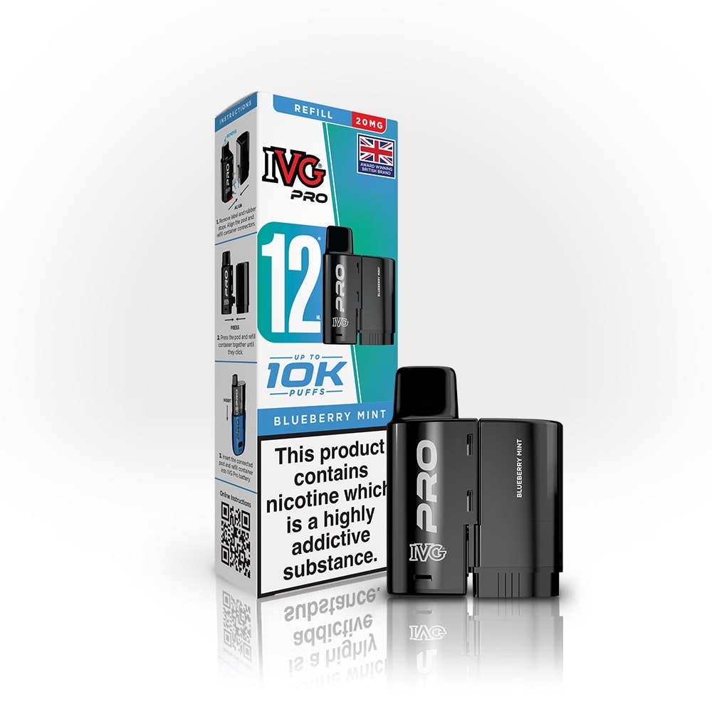 Blueberry Mint IVG Pro 12 Refill Pack — IVG Pro — Gorilla Vapes