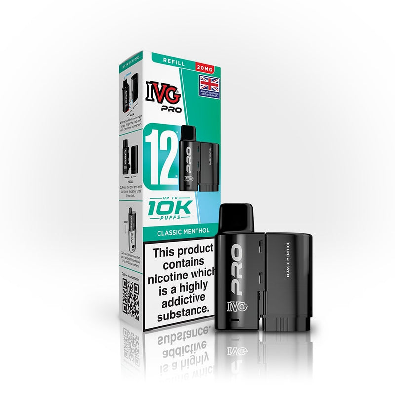 Classic Menthol IVG Pro 12 Refill Pack — IVG Pro — Gorilla Vapes