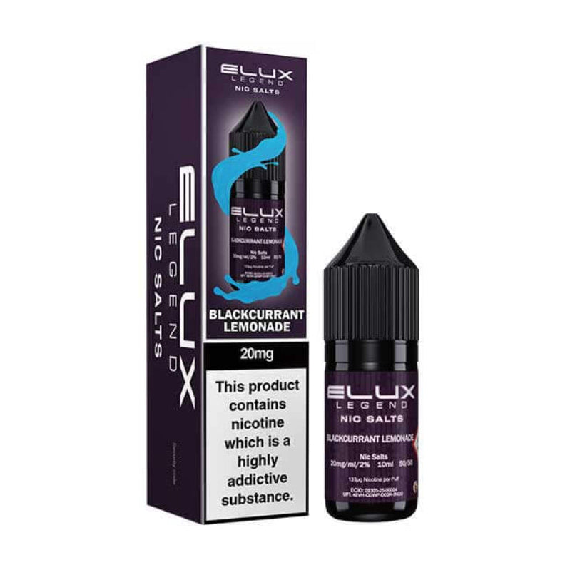 Blackcurrant Lemonade — Elux Legend Nic Salts — Gorilla Vapes