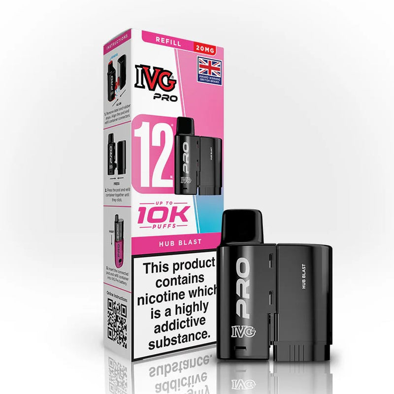 Hub Blast IVG Pro 12 Refill Pack — IVG Pro — Gorilla Vapes