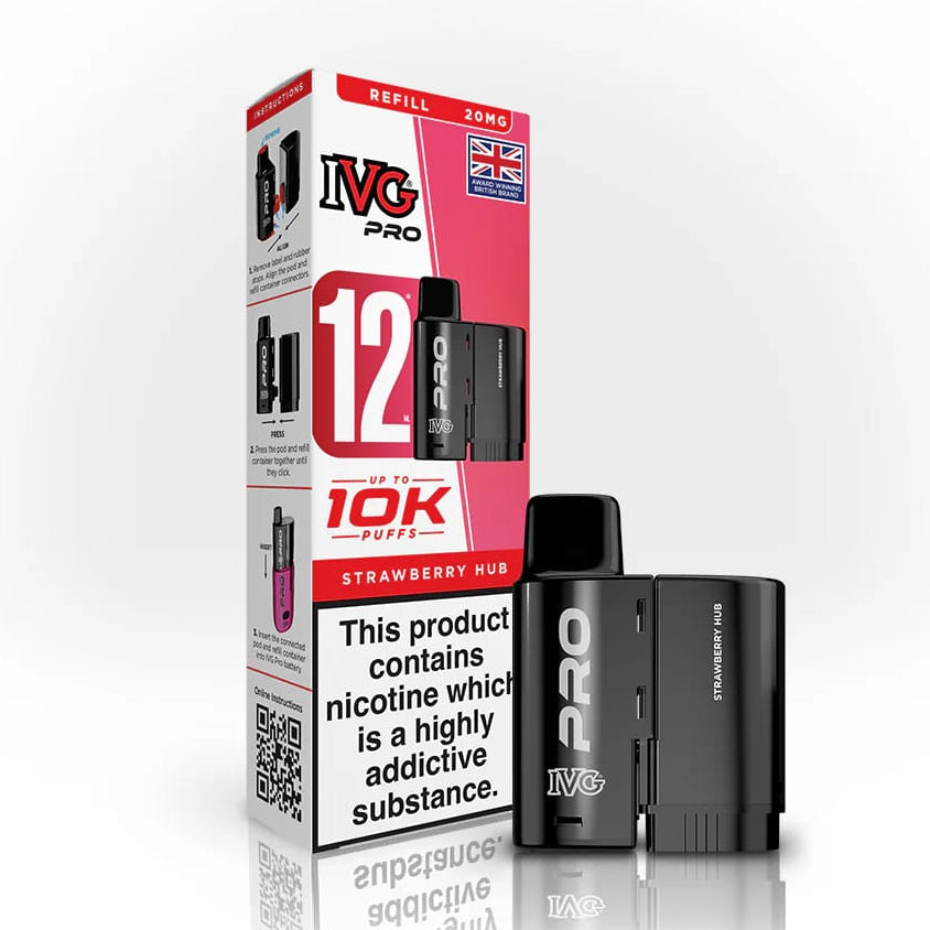 Strawberry Hub IVG Pro 12 Refill Pack — IVG Pro — Gorilla Vapes