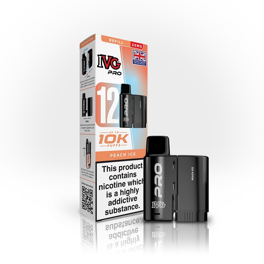 Peach Ice IVG Pro 12 Refill Pack — IVG Pro — Gorilla Vapes
