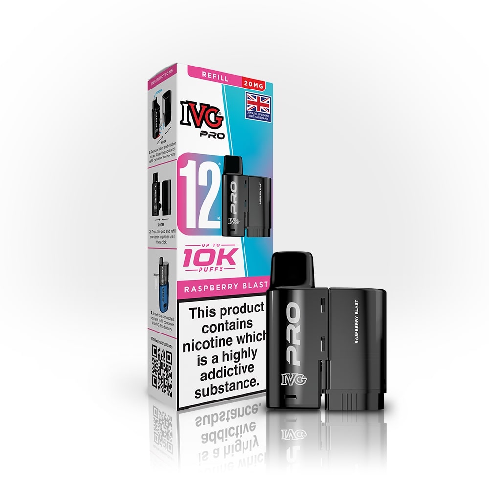 Raspberry Blast IVG Pro 12 Refill Pack — IVG Pro — Gorilla Vapes