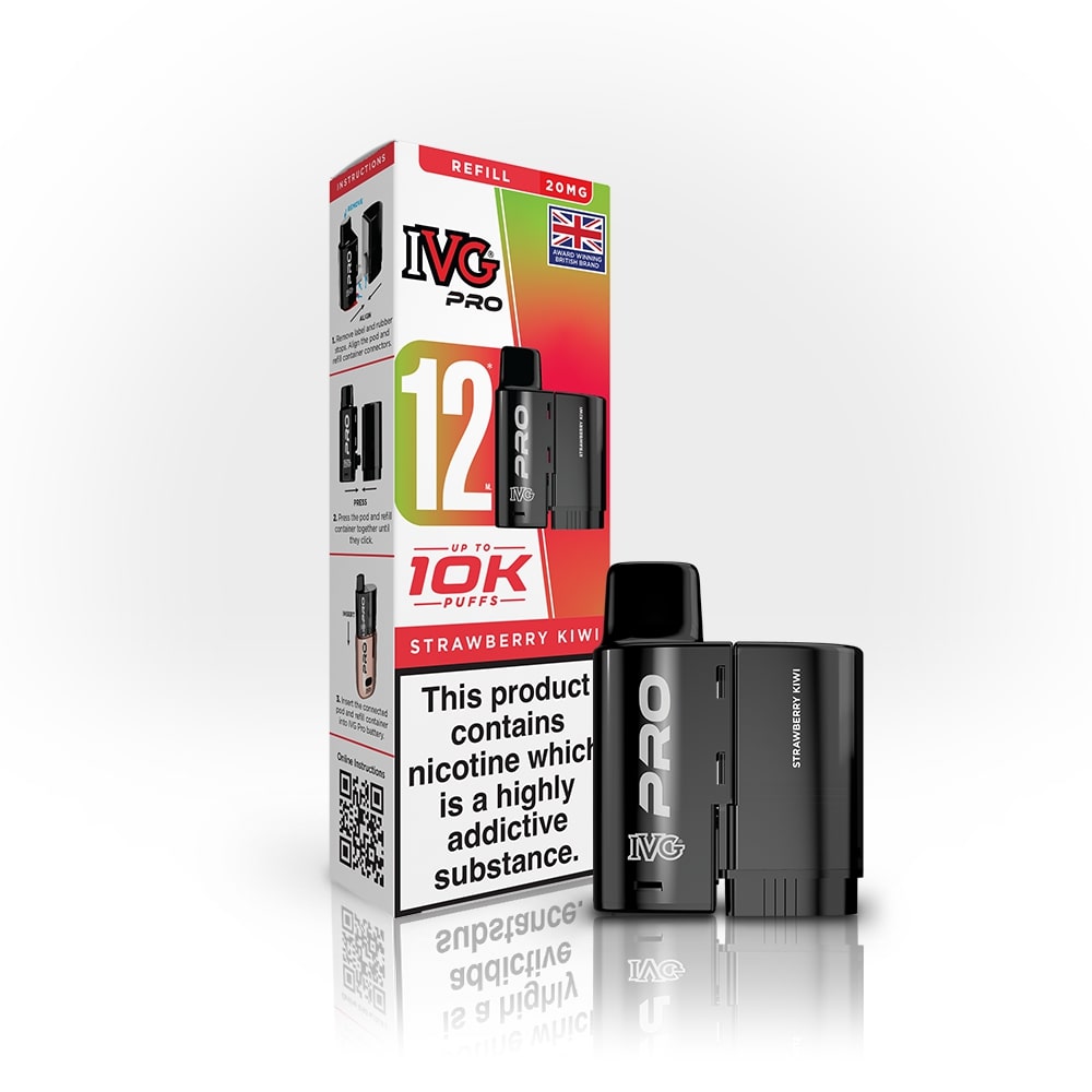 Strawberry Kiwi IVG Pro 12 Refill Pack — IVG Pro — Gorilla Vapes