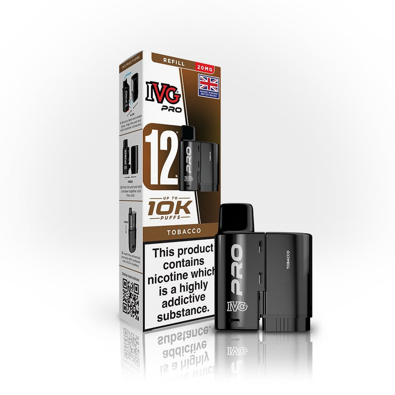 Tobacco IVG Pro 12 Refill Pack — IVG Pro — Gorilla Vapes