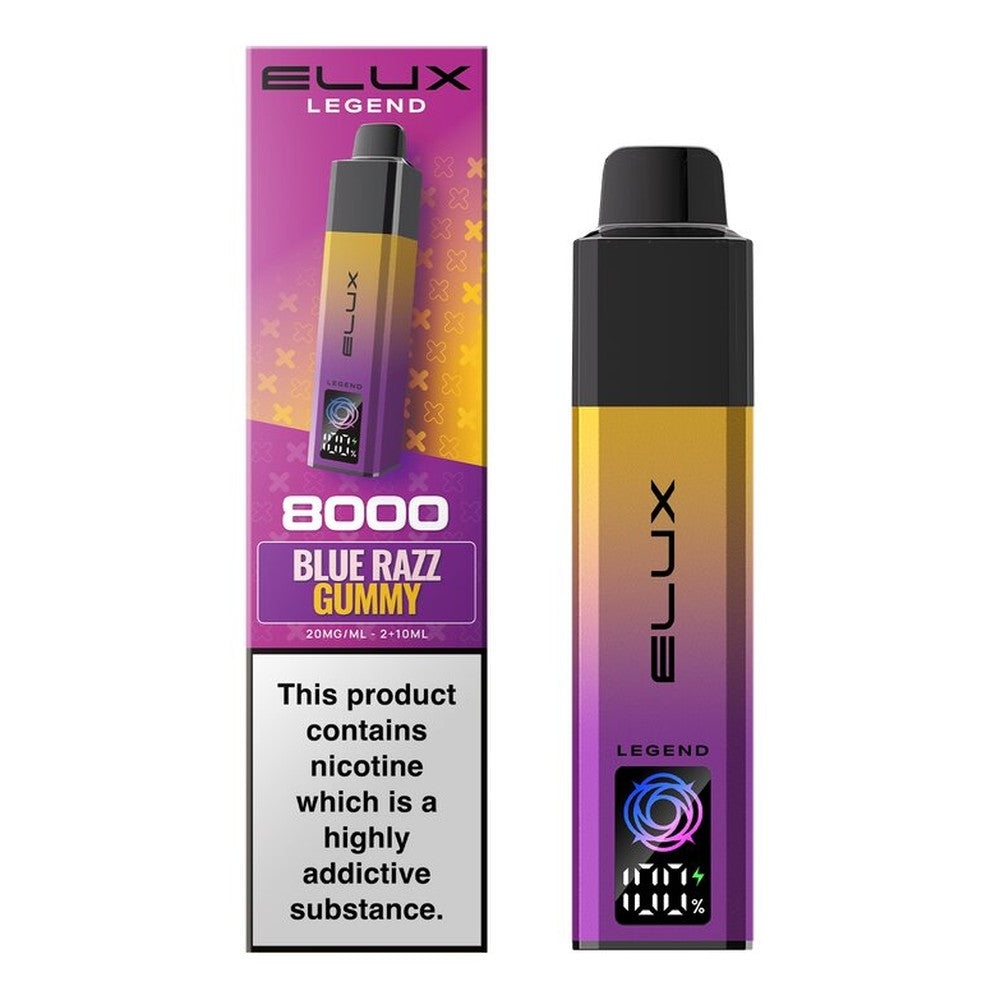Elux Legend 8000 Prefilled Pod Kit — Blue Razz Gummy — Gorilla Vapes