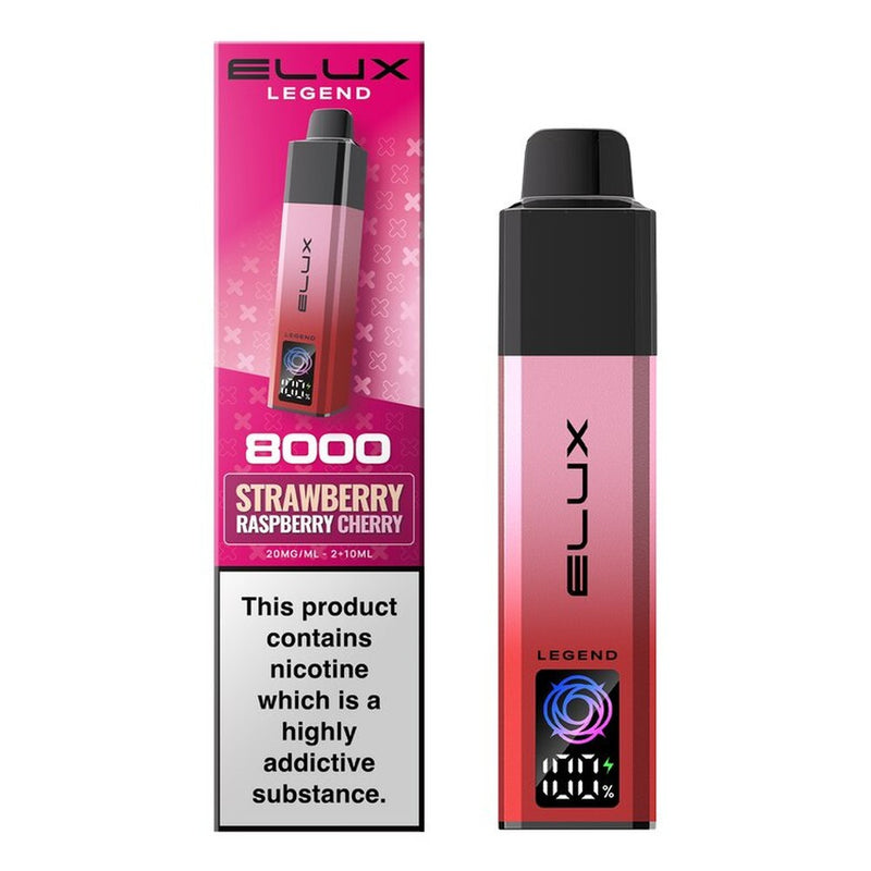 Elux Legend 8000 Prefilled Pod Kit — Strawberry Raspberry Cherry — Gorilla Vapes
