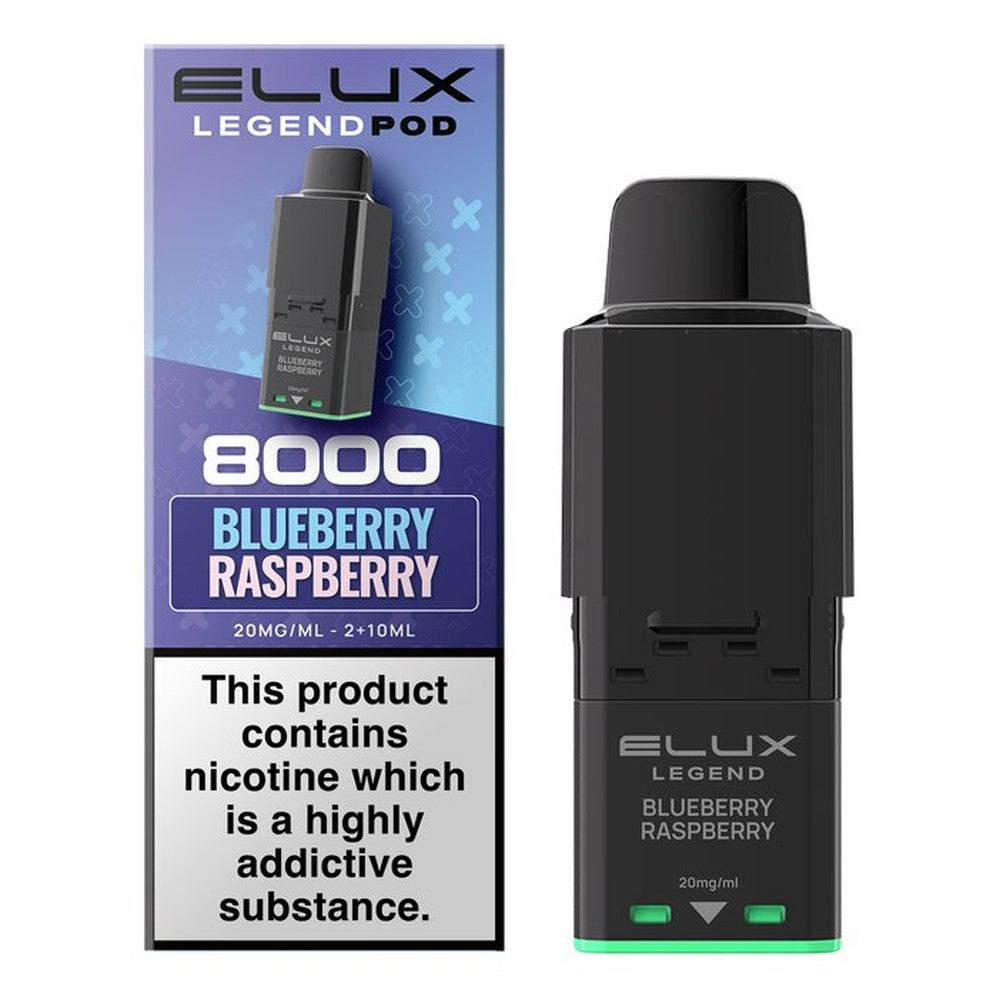 Elux Legend 8000 Prefilled Pods — Blueberry Raspberry — Gorilla Vapes