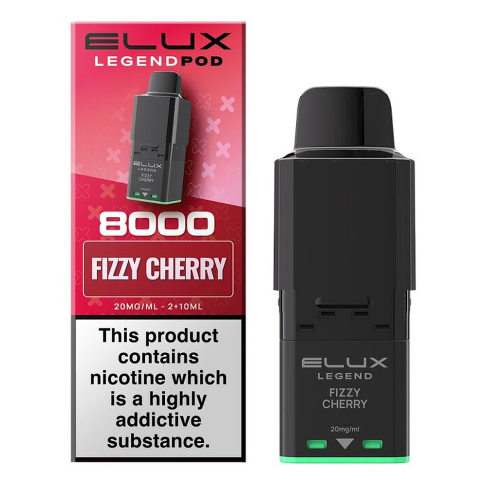 Elux Legend 8000 Prefilled Pods — Fizzy Cherry — Gorilla Vapes