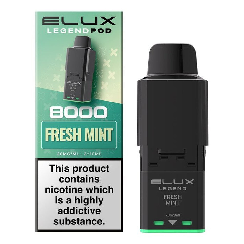 Elux Legend 8000 Prefilled Pods — Fresh Mint — Gorilla Vapes