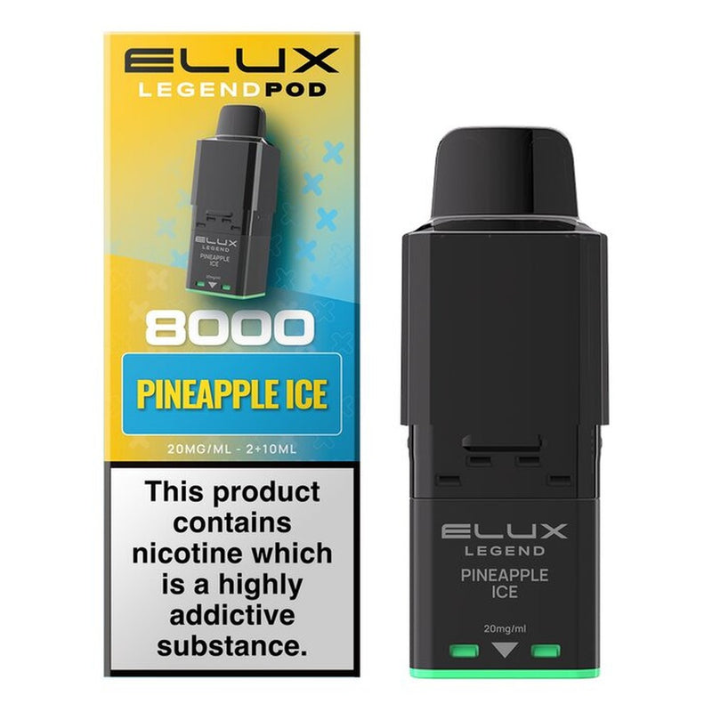 Elux Legend 8000 Prefilled Pods — Pineapple Ice — Gorilla Vapes
