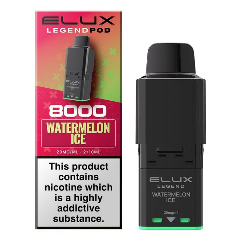 Elux Legend 8000 Prefilled Pods — Watermelon Ice — Gorilla Vapes