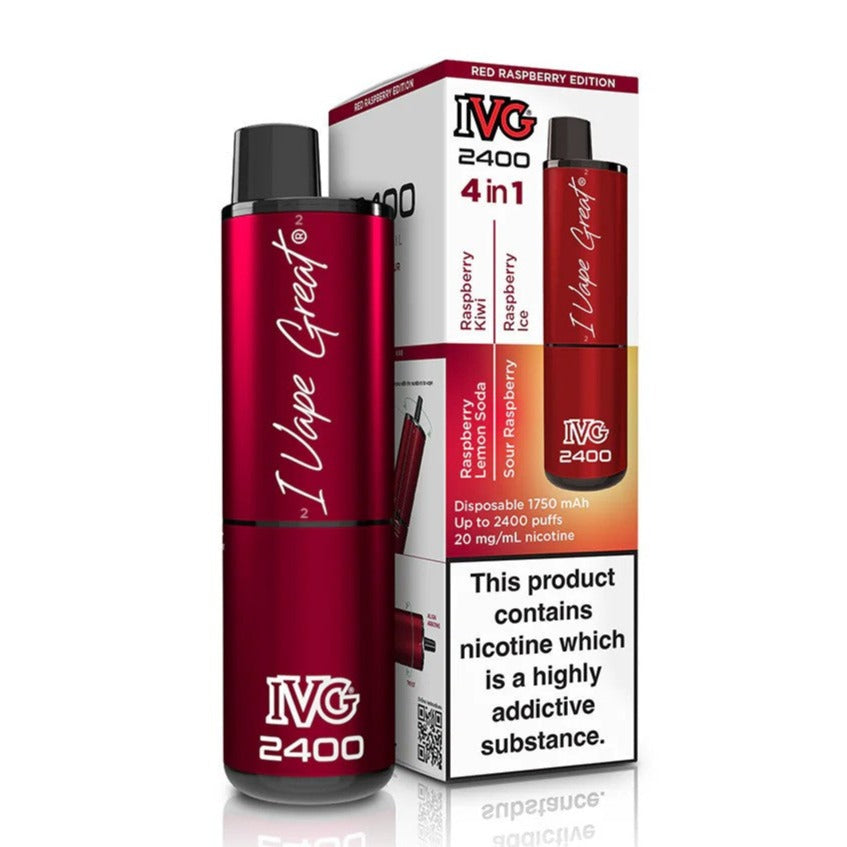 IVG 2400 Multi Flavour Red Raspberry Edition